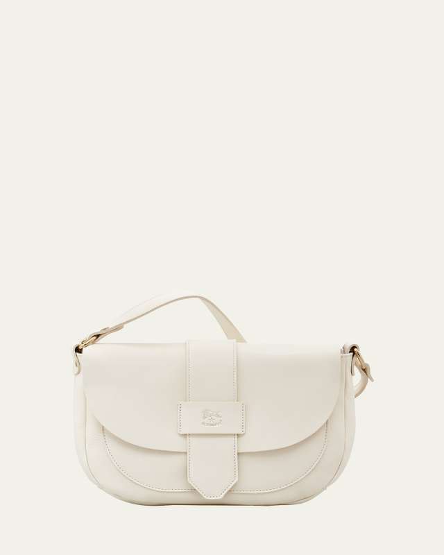 Alloro Vacchetta Leather Saddle Crossbody Bag